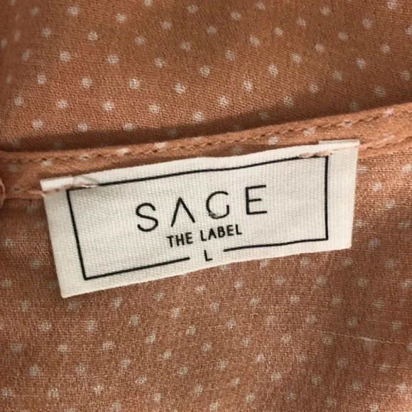 SAGE THE LABEL Peach Polka Dot Dress - Picture 4 of 7